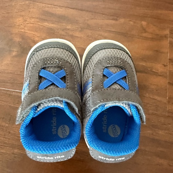 Stride Rite Kids Sr-Jackson Sneakers in Gray and Blue-Size 3 like new - Picture 6 of 12